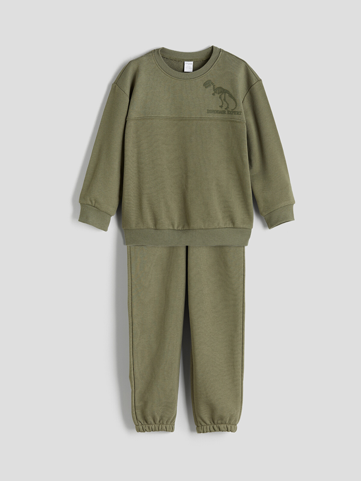 LCW Kids Bisiklet Yaka Dinozor Baskılı Erkek Çocuk Sweatshirt Ve