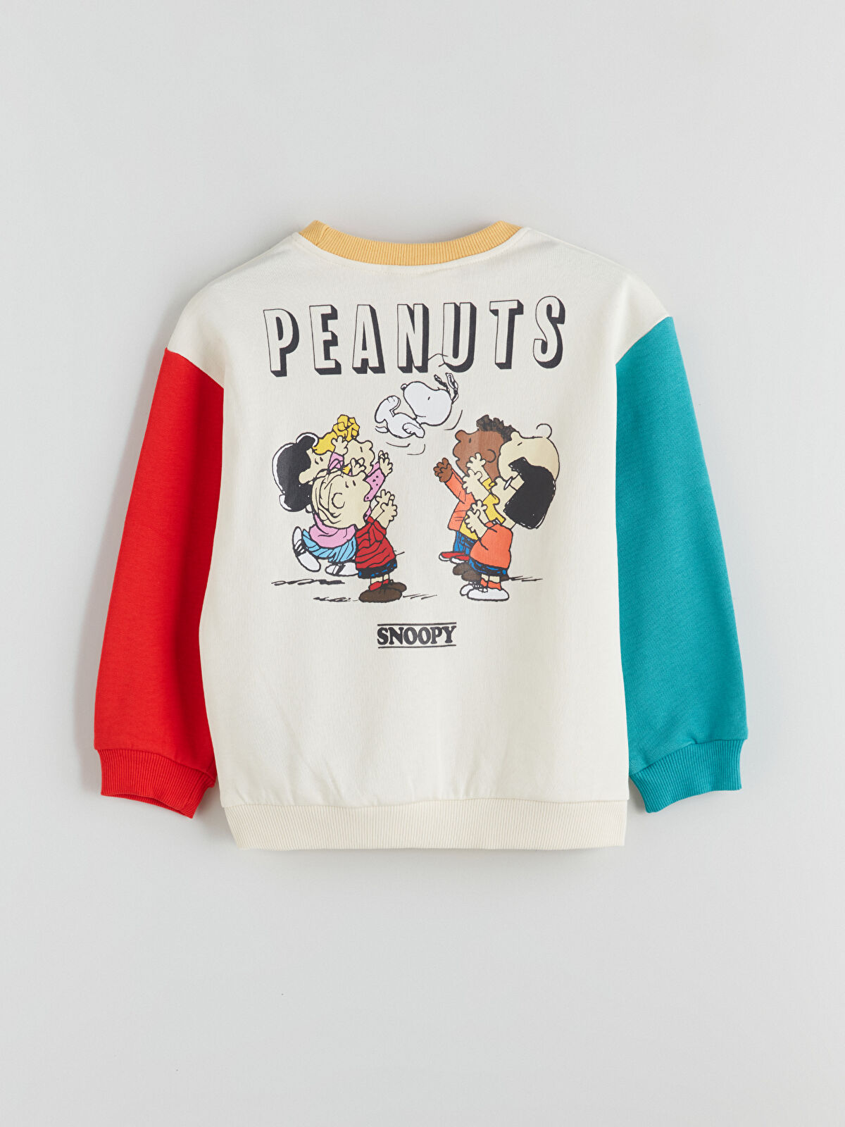 LCW Kids Bej Peanuts Baskılı Erkek Çocuk Sweatshirt - W5KT03Z1-QVK