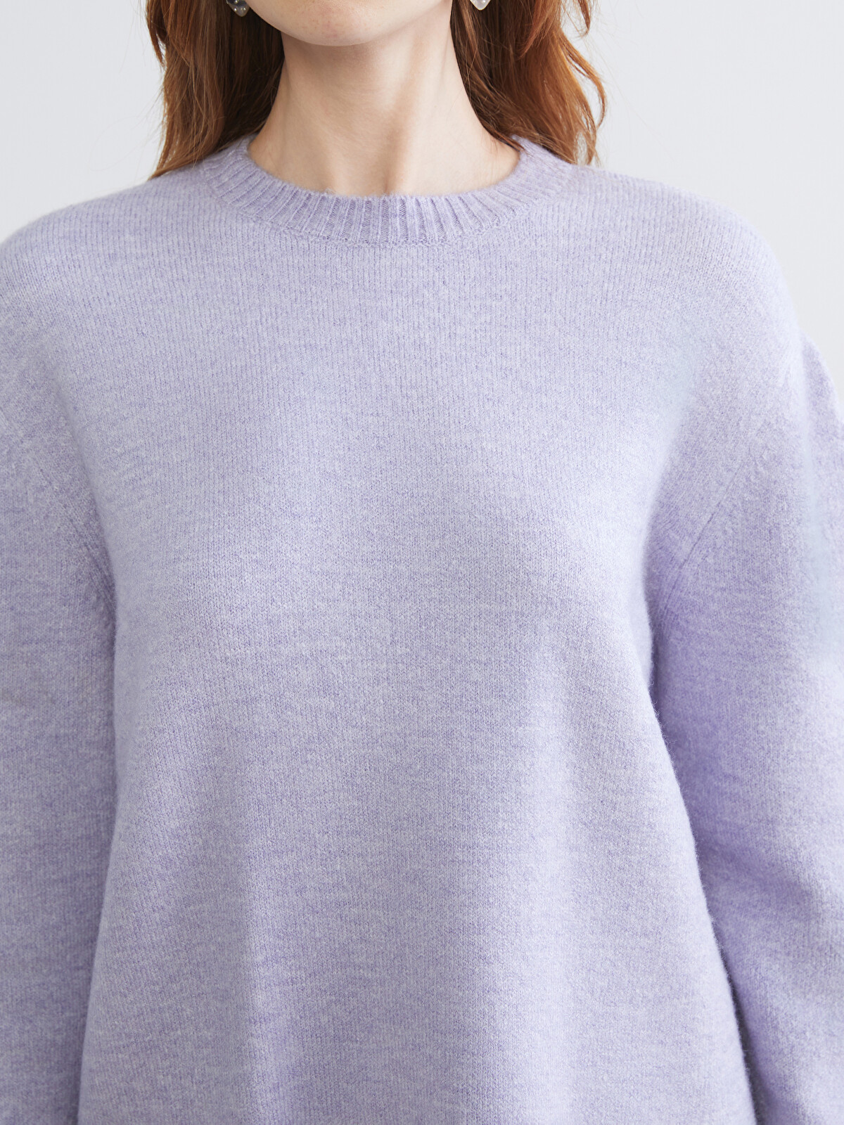 XSIDE Crew Neck Oversize Women's Knitwear Sweater - W5L691Z8-YG3