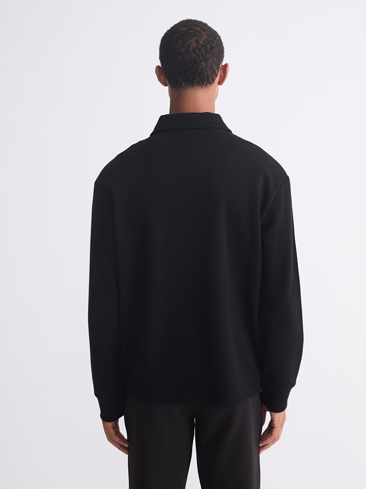 LCW Vision Regular Fit Polo Neck Men's Zip-Up Sweatshirt