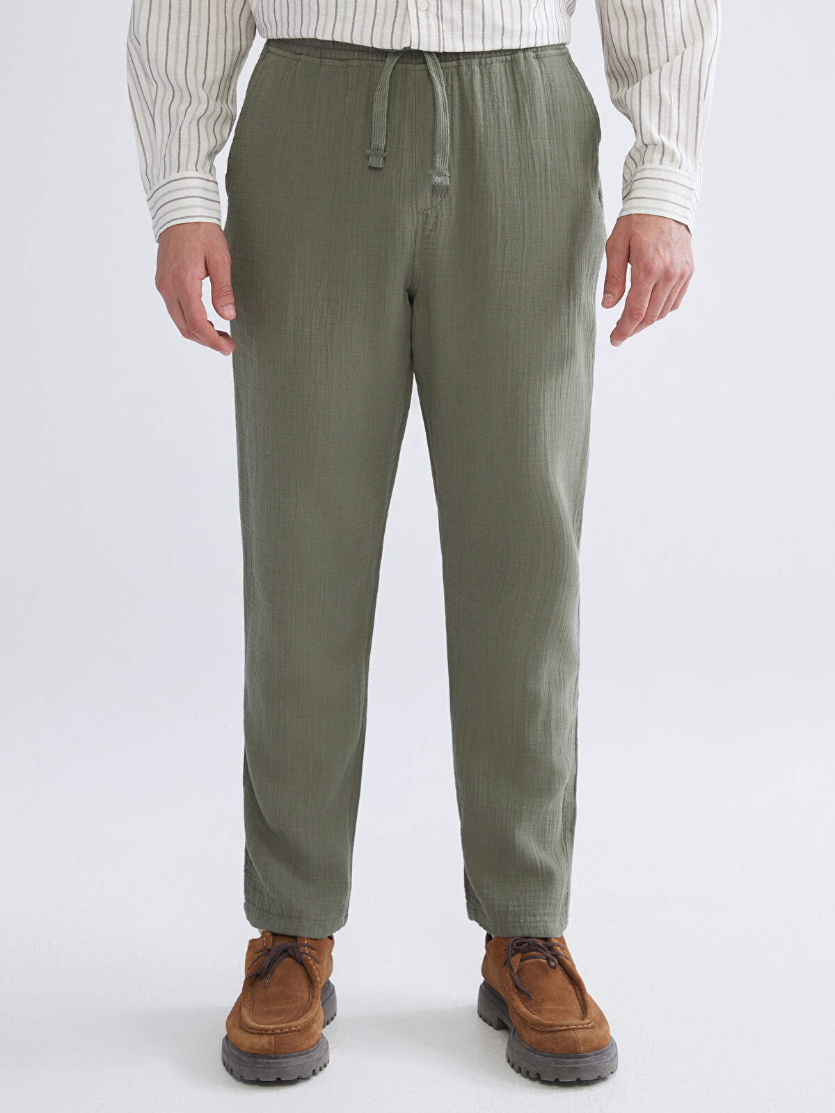 CTHY TECHWOOL BAGGY SARROUEL SLACKS カーキ CTHY TECHWOOL BAGGY