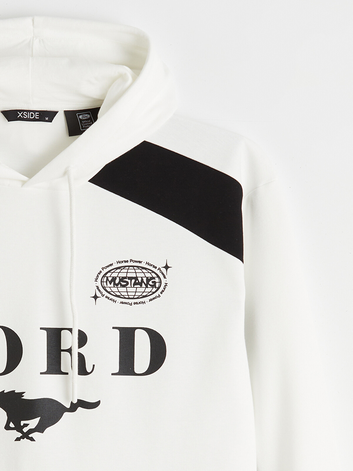 XSIDE Ford Baskılı Kanguru Cepli Erkek Hoodie - W5LG56Z8-R9J | LCW