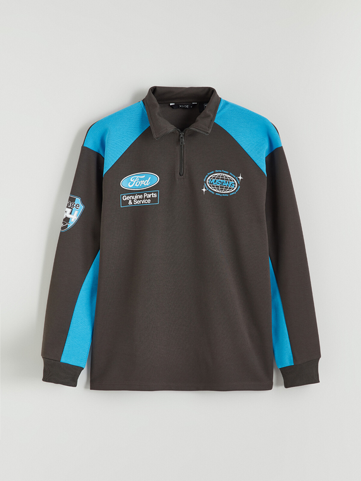 XSIDE Funnel Neck Ford Printed Men's Sweatshirt - W5LG60Z8-HDE
