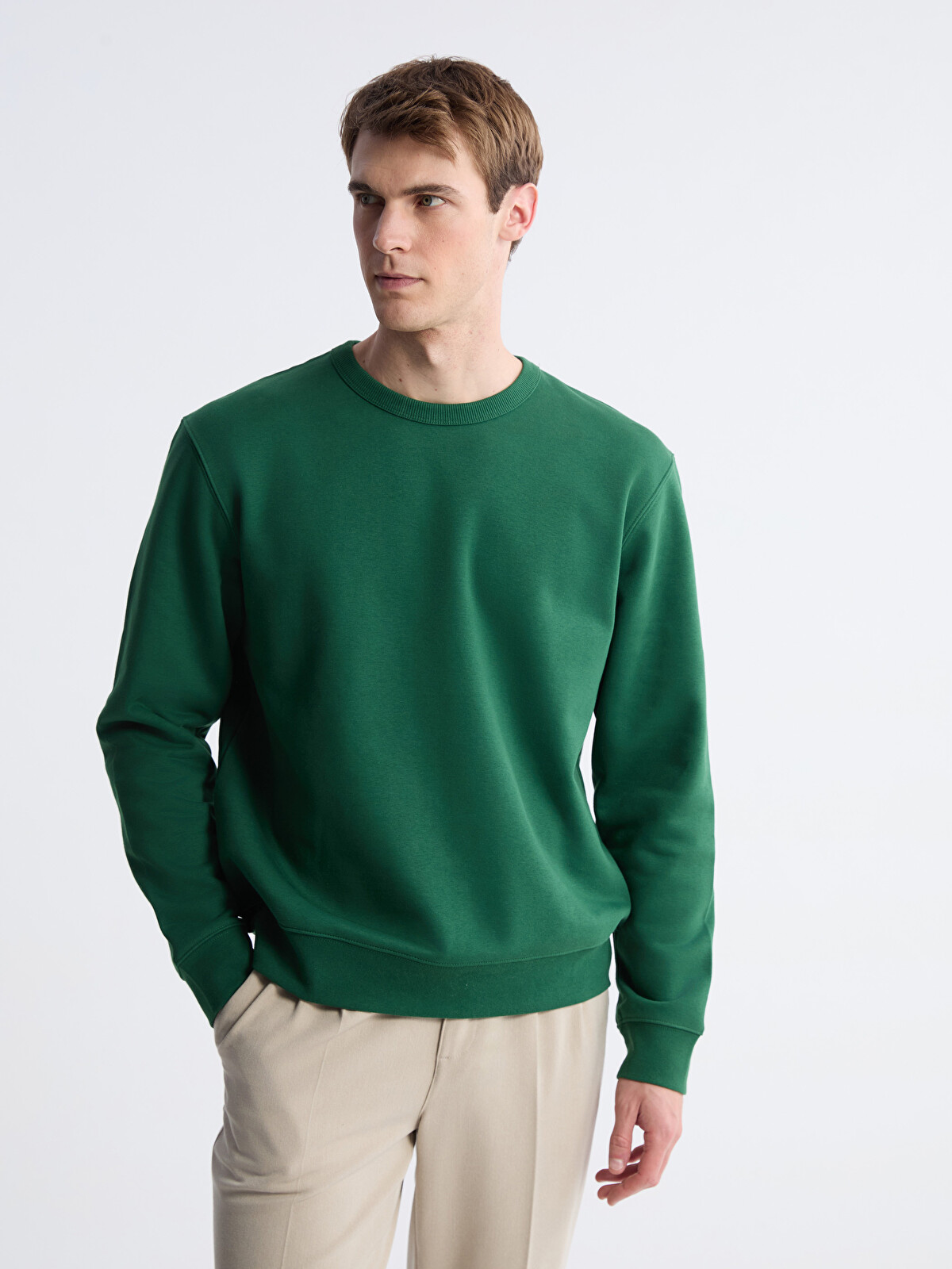 LCW Vision Crew Neck Men's Thick Sweatshirt - W5LU19Z8-R18 | LC