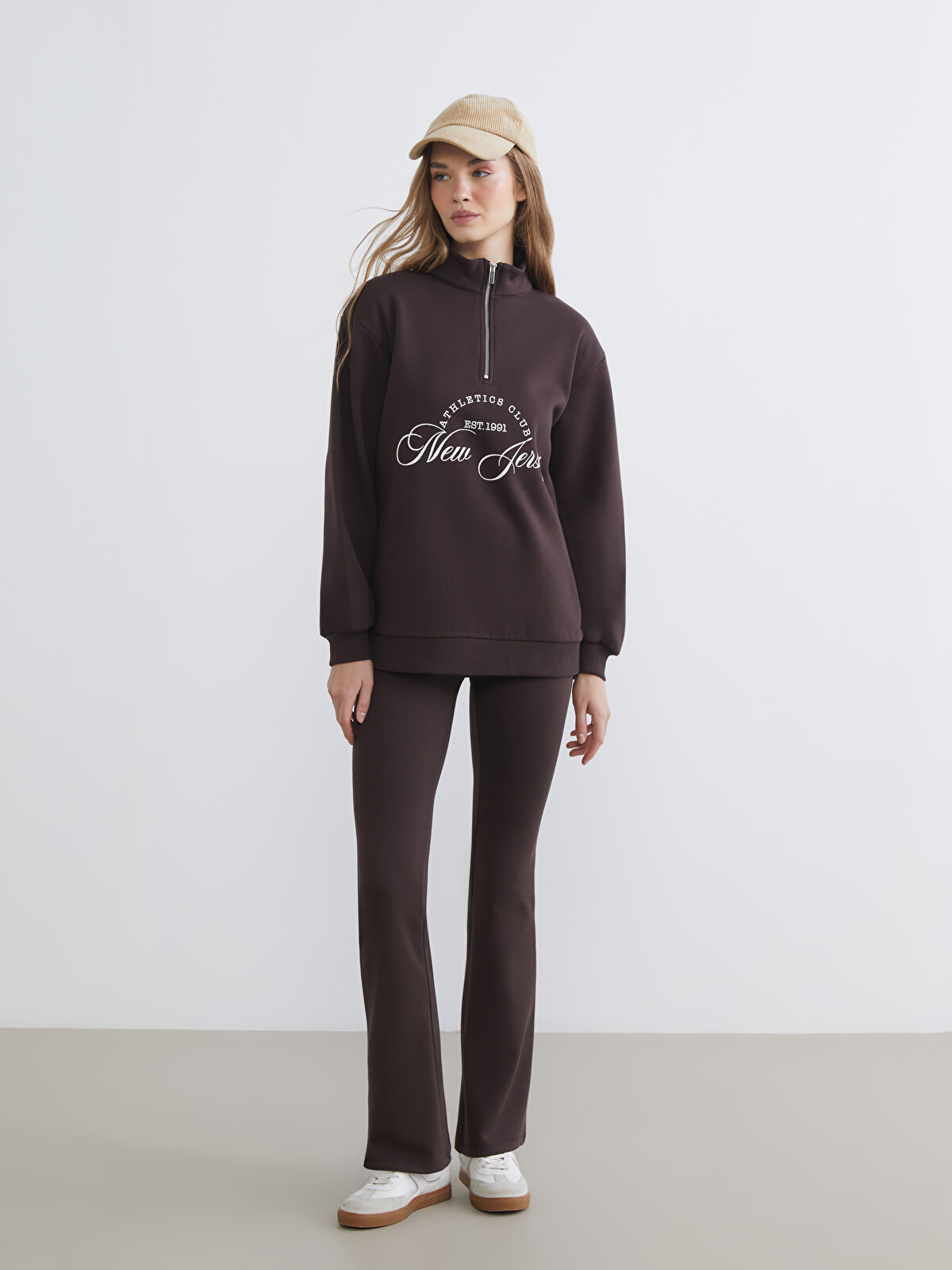XSIDE New Jersey Printed Oversize Women's Thick Sweatshirt