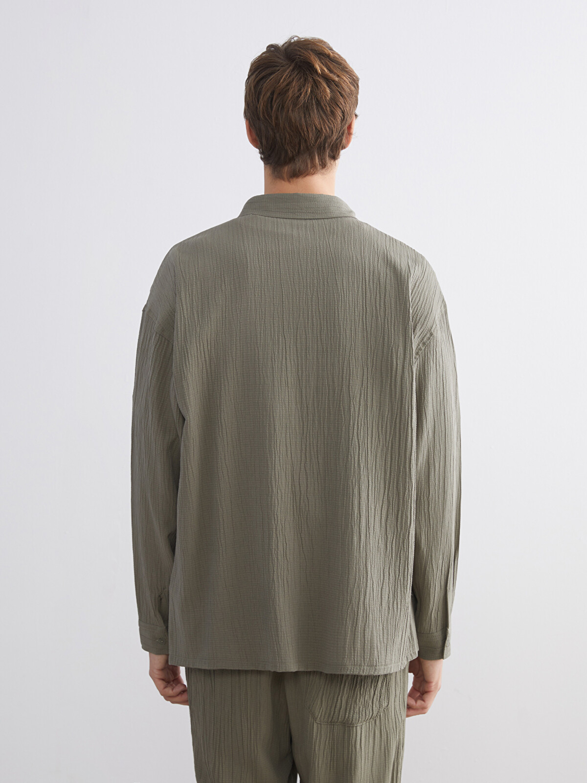 XSIDE Relaxed Fit Textured Men's Shirt - W5M187Z8-J2N | LC Waikiki