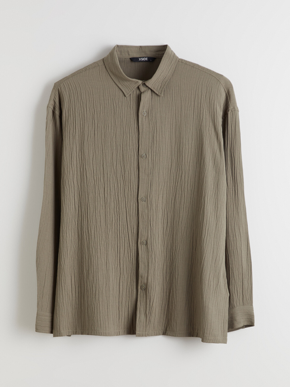 XSIDE Relaxed Fit Textured Men's Shirt - W5M187Z8-J2N - LC Waikiki