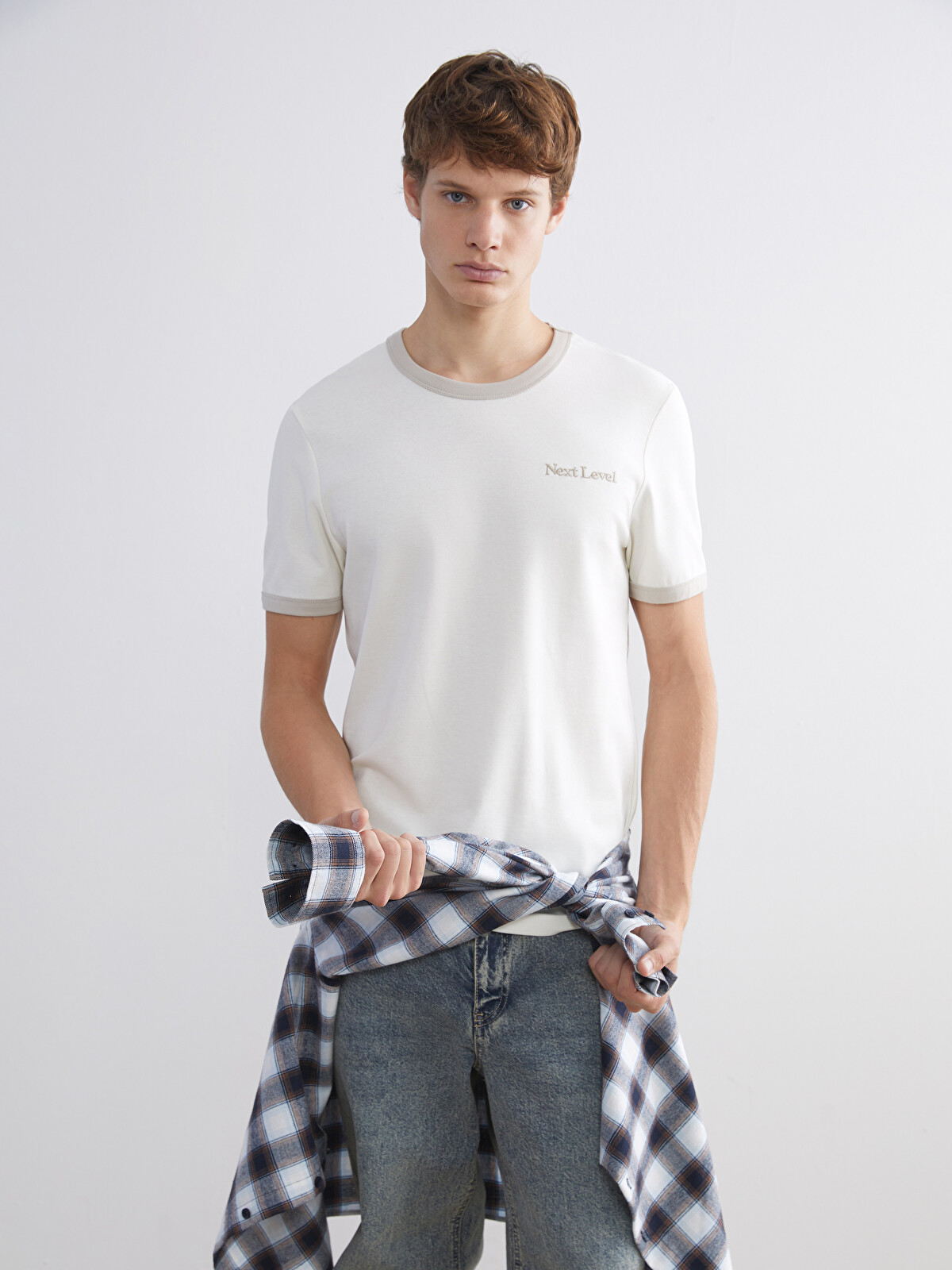 XSIDE Crew Neck Printed Jersey Men's T-shirt - W5M376Z8-EEW | LC