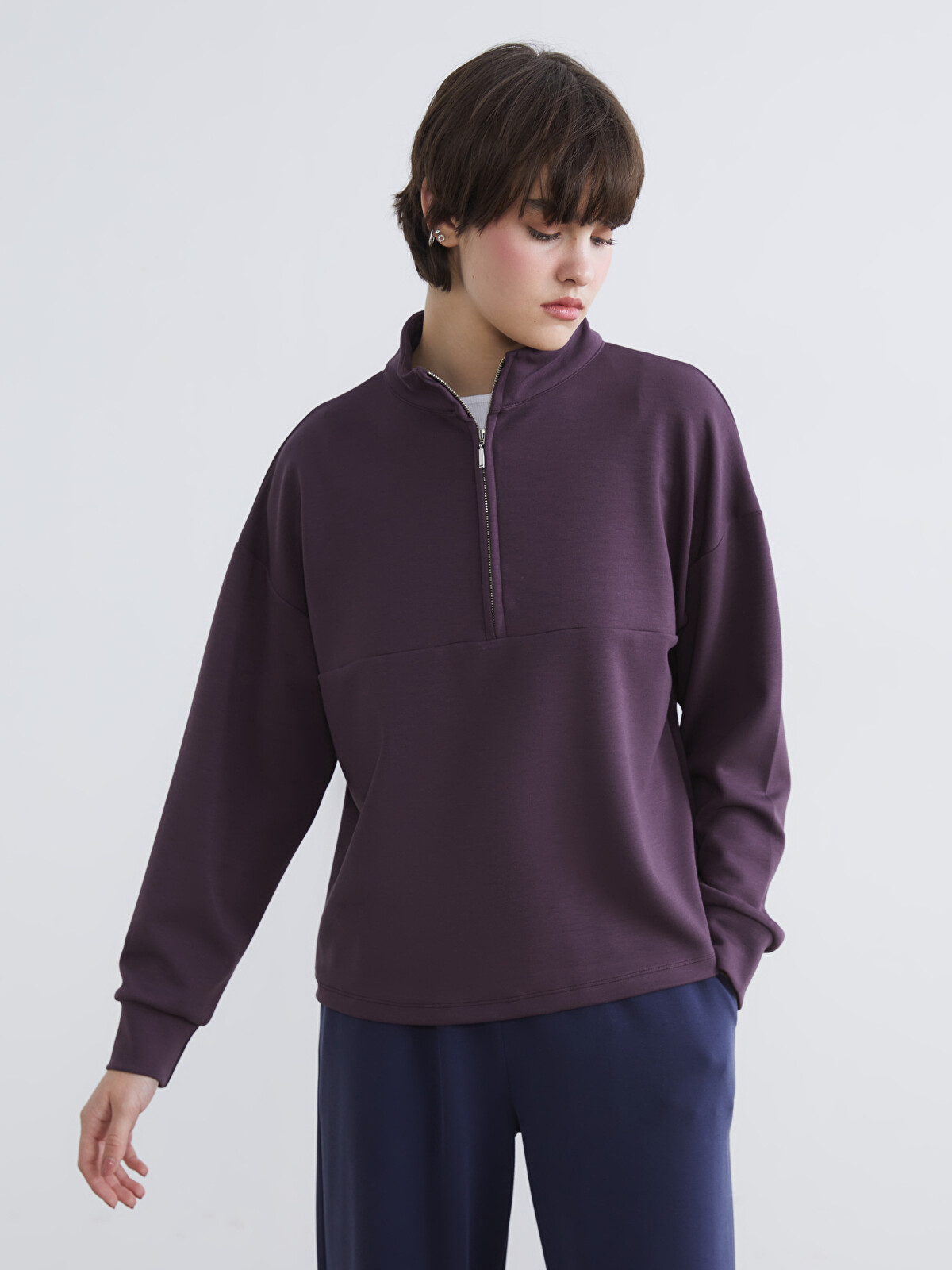 KOOR SPORT Women's High-Neck Sweatshirt - W5M383Z8-HQ4 | LC Waikiki