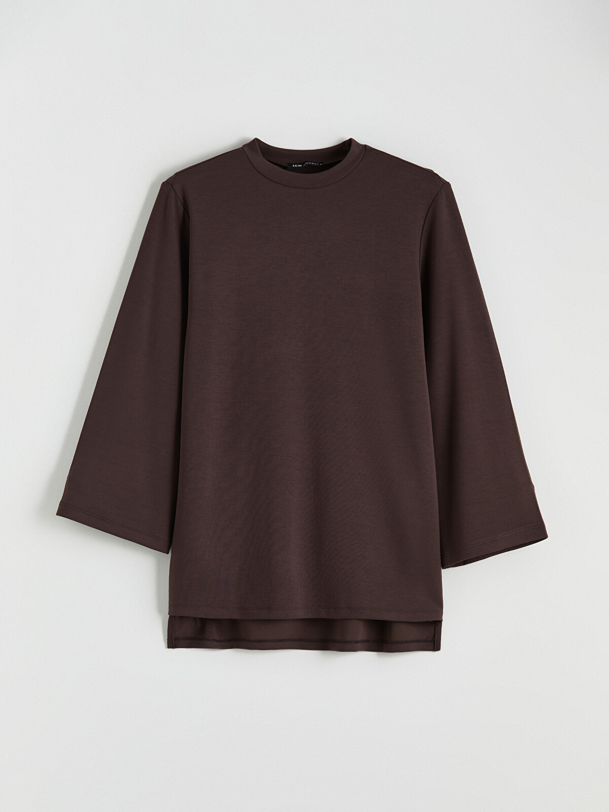 LCW Modest Bisiklet Yaka Oversize Kadın Sweatshirt Tunik