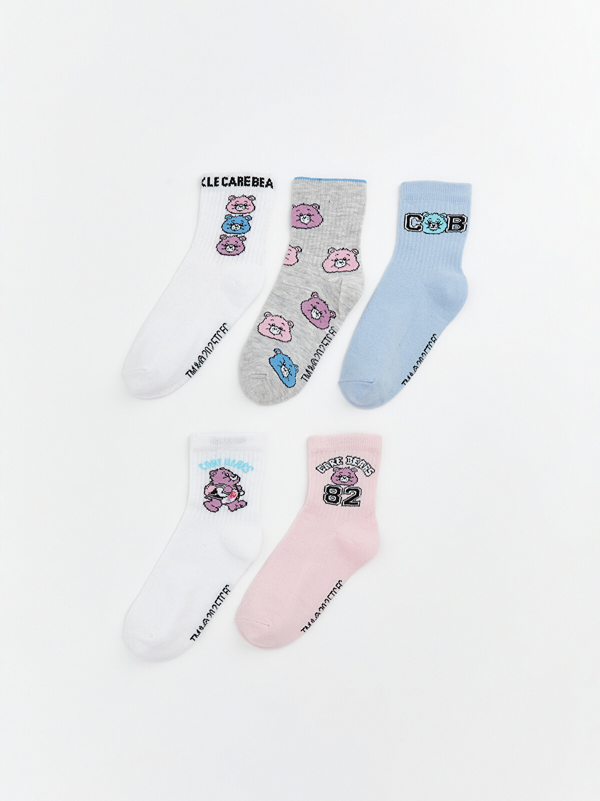 LCW Kids Care Bears Kız Çocuk Soket Çorap 5'li - W5M862Z4-JYX | LC