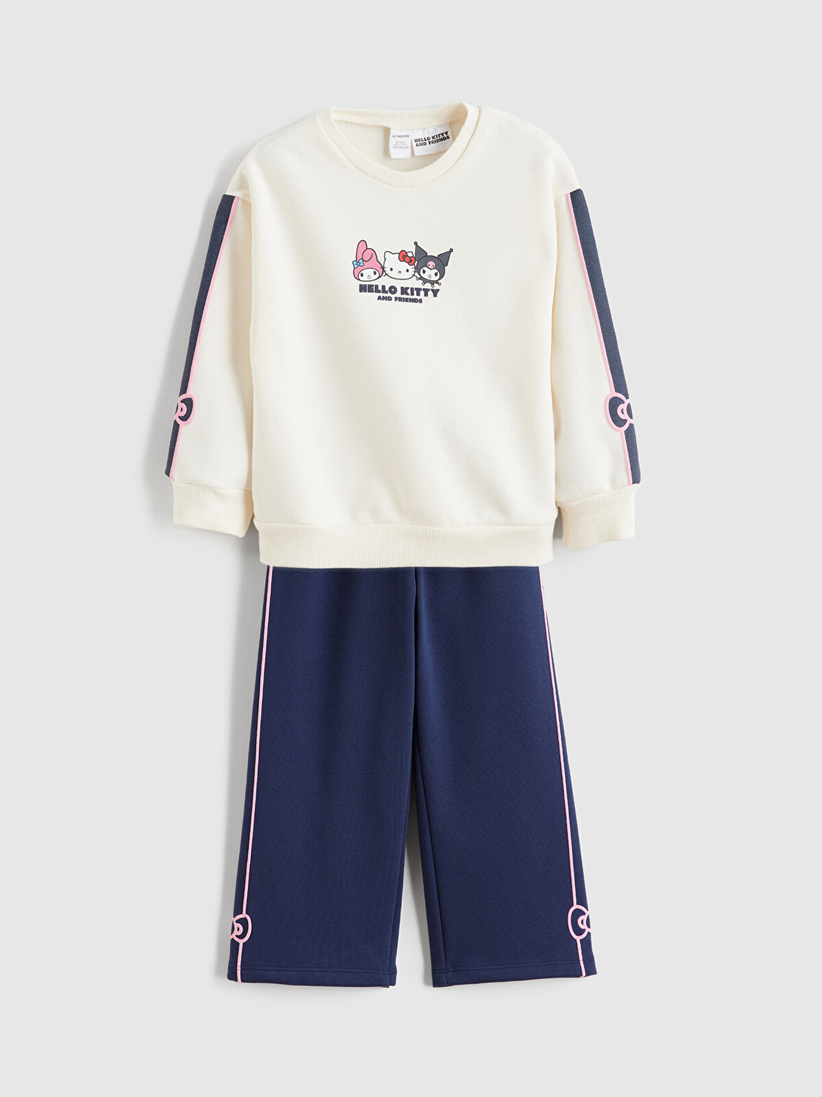 wkwk⭐️ LCW Kids Свитшот И Спортивные Брюки С Круглым Вырезом И Принтом