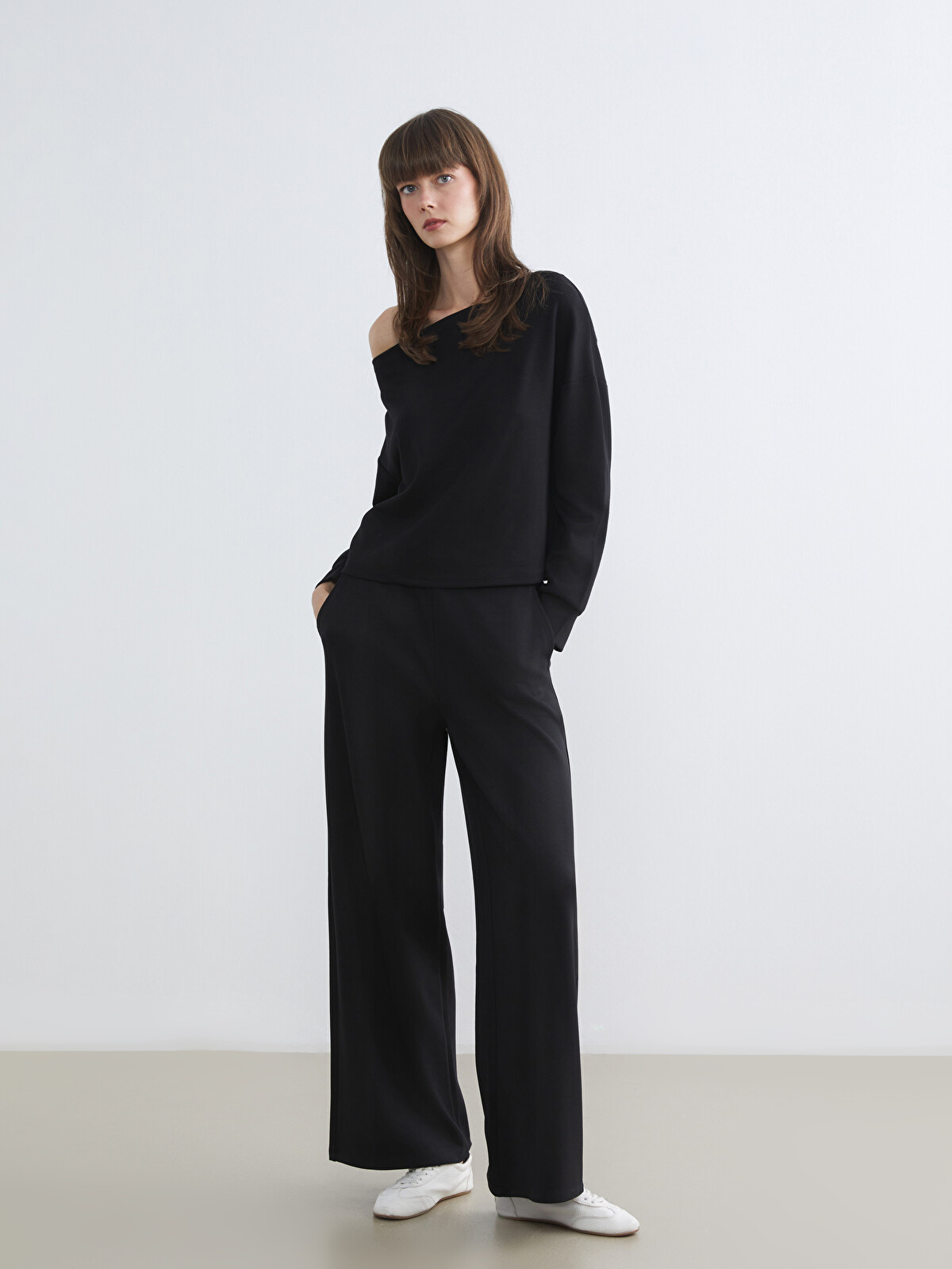 LCW Vision Elasticated Waist Wide Leg Women's Sweatpants