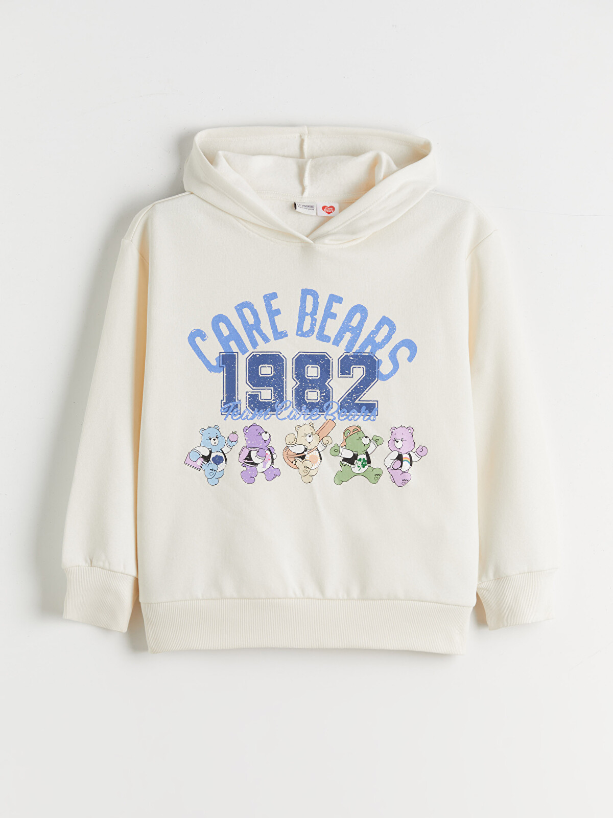 LCW Kids Hooded Care Bears Printed Girls' Sweatshirt - W5ML08Z4