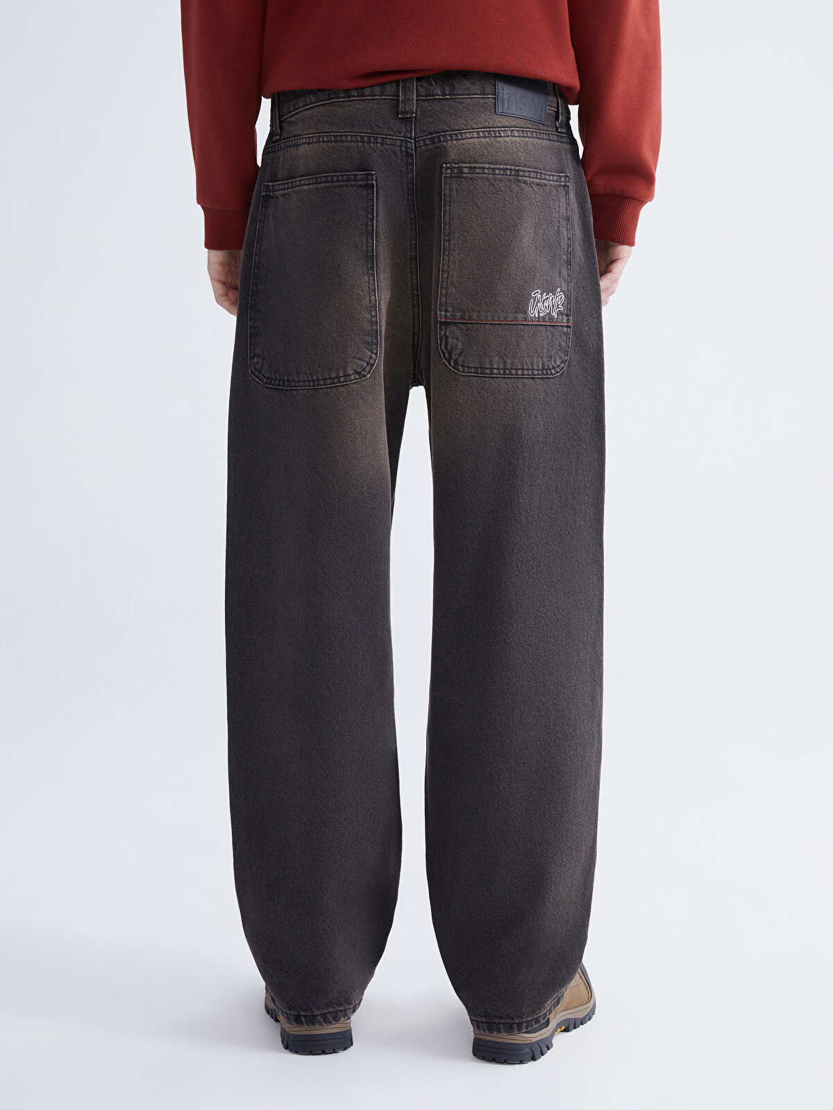 LCW Jeans Siyah Super Baggy Fit Erkek Jean Pantolon - W5MQ56Z8-326