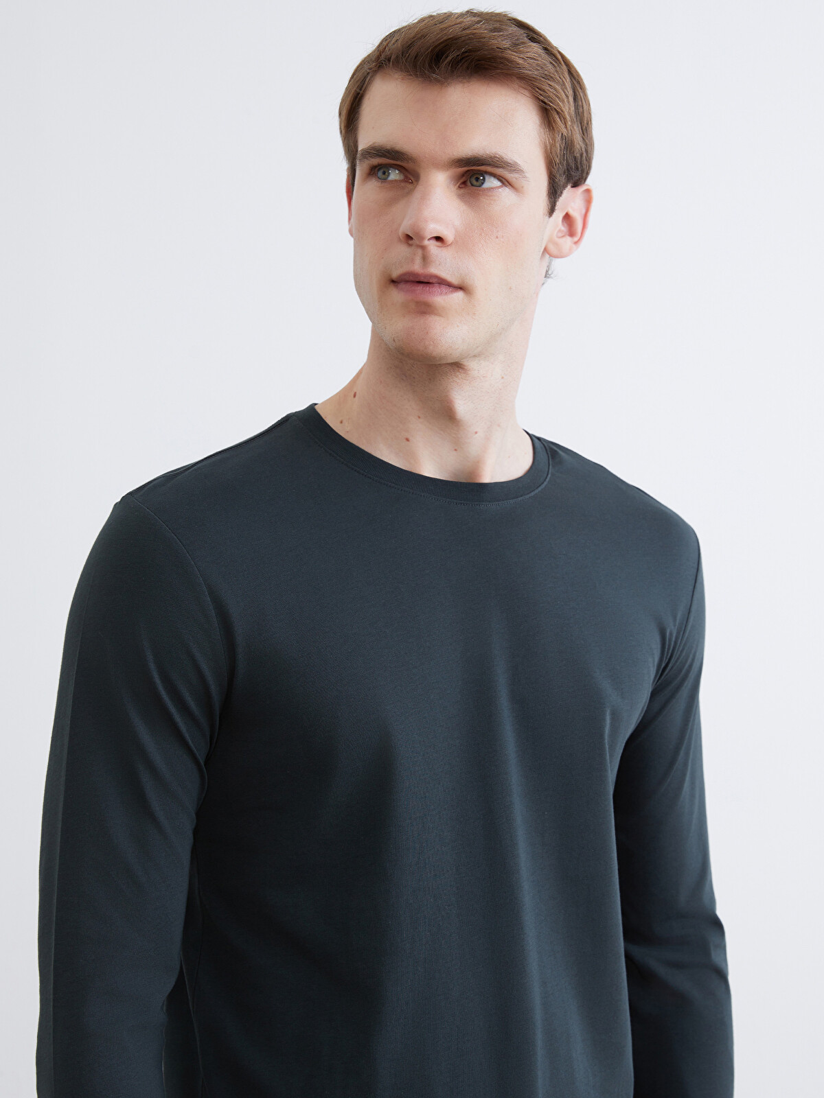 新品 kaval 25ss Crew neck long sleeve LCWAIKIKI Basic Crew Neck Long Sleeve Men's T-shirt - W5MS93Z8-1Y2