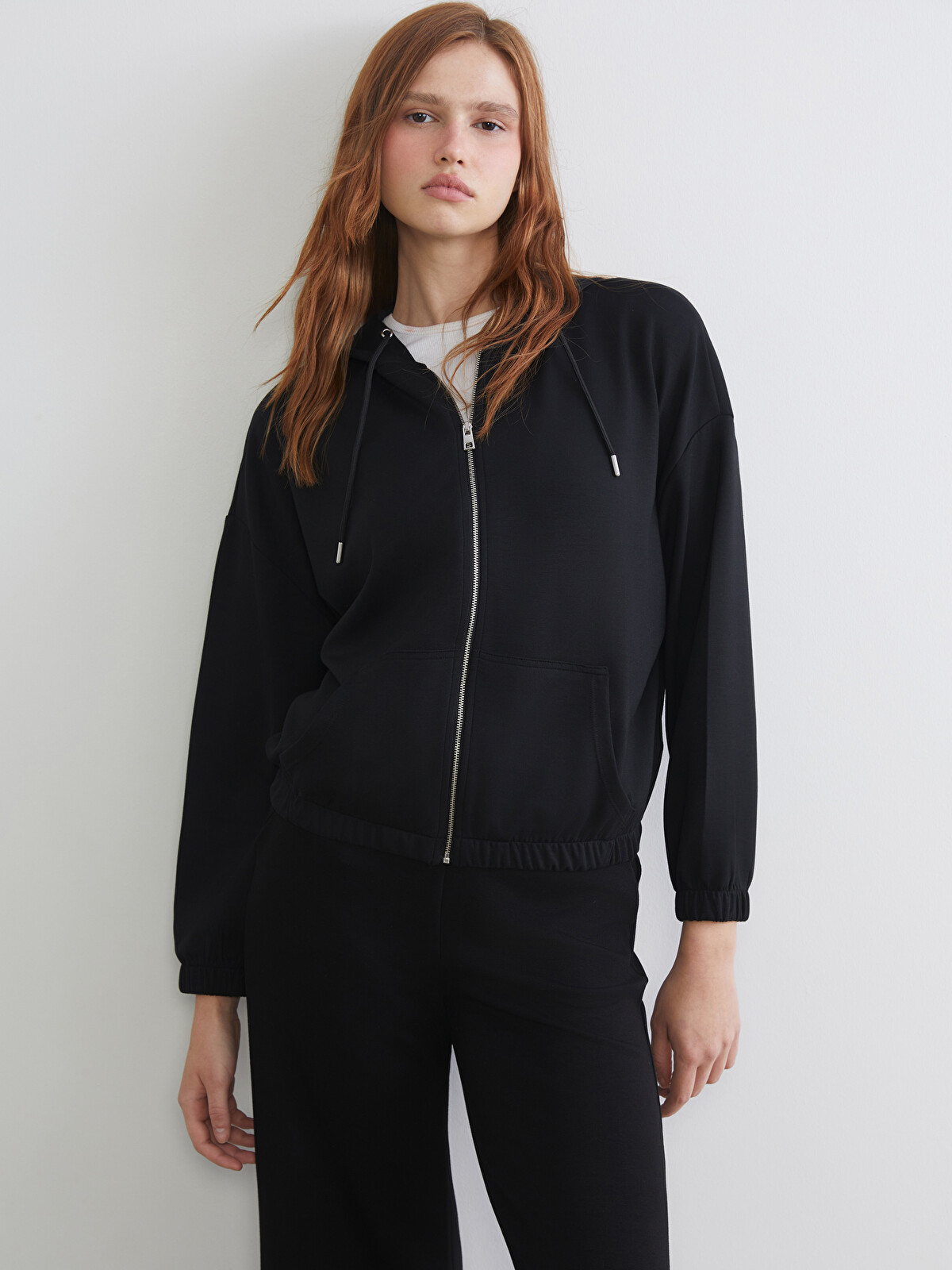 XSIDE Hooded Oversize Women's Zipper Sweatshirt - W5N462Z8-CVL