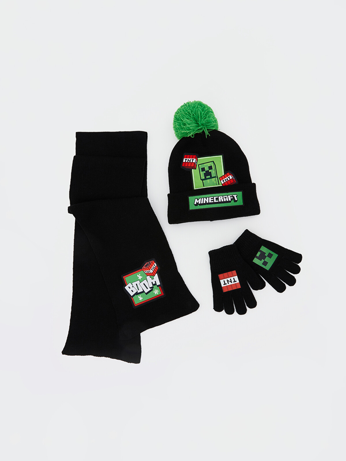 LCW ACCESSORIES Minecraft Printed Boys' Scarf Beanie and Gloves