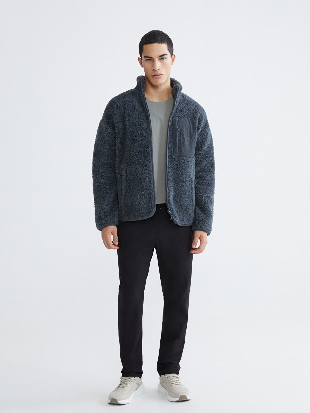 XSIDE ACTIVE Dik Yaka Pelüş Erkek Fermuarlı Sweatshirt - W5NB48Z8