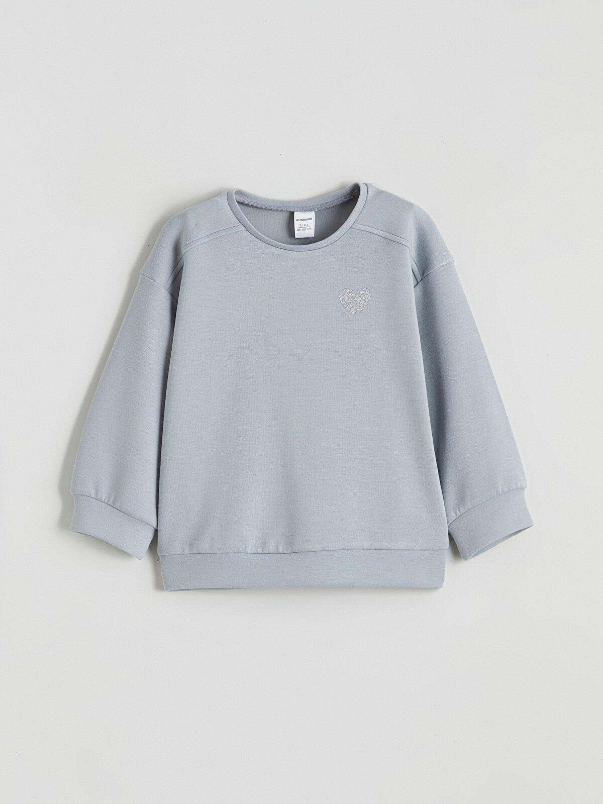 LCW Kids Crew Neck Soft Touch Girls' Sweatshirt - W5NC17Z1-FKN