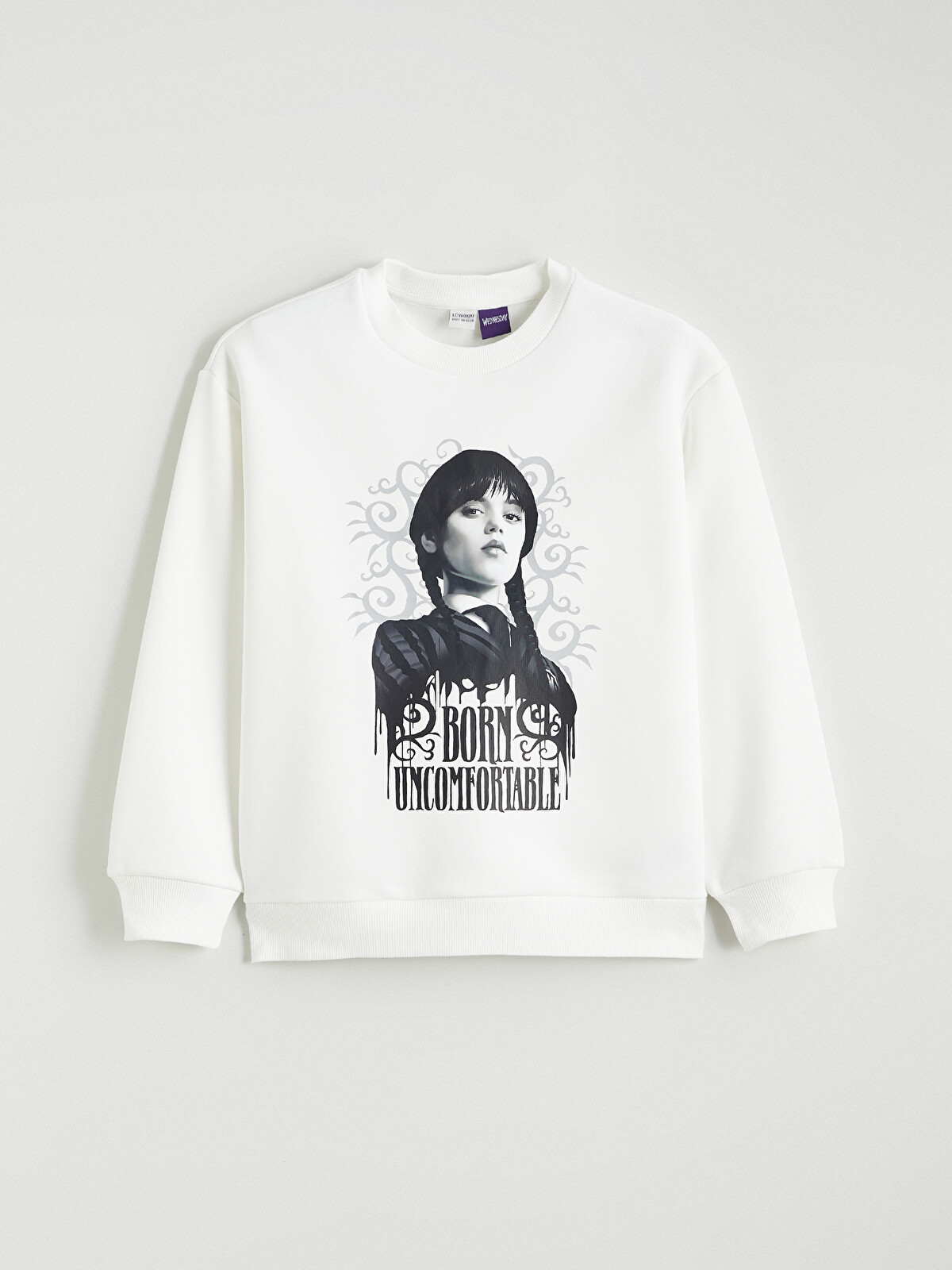 LCW Kids Wednesday Printed Girls' Thick Sweatshirt - W5ND20Z4-R9J