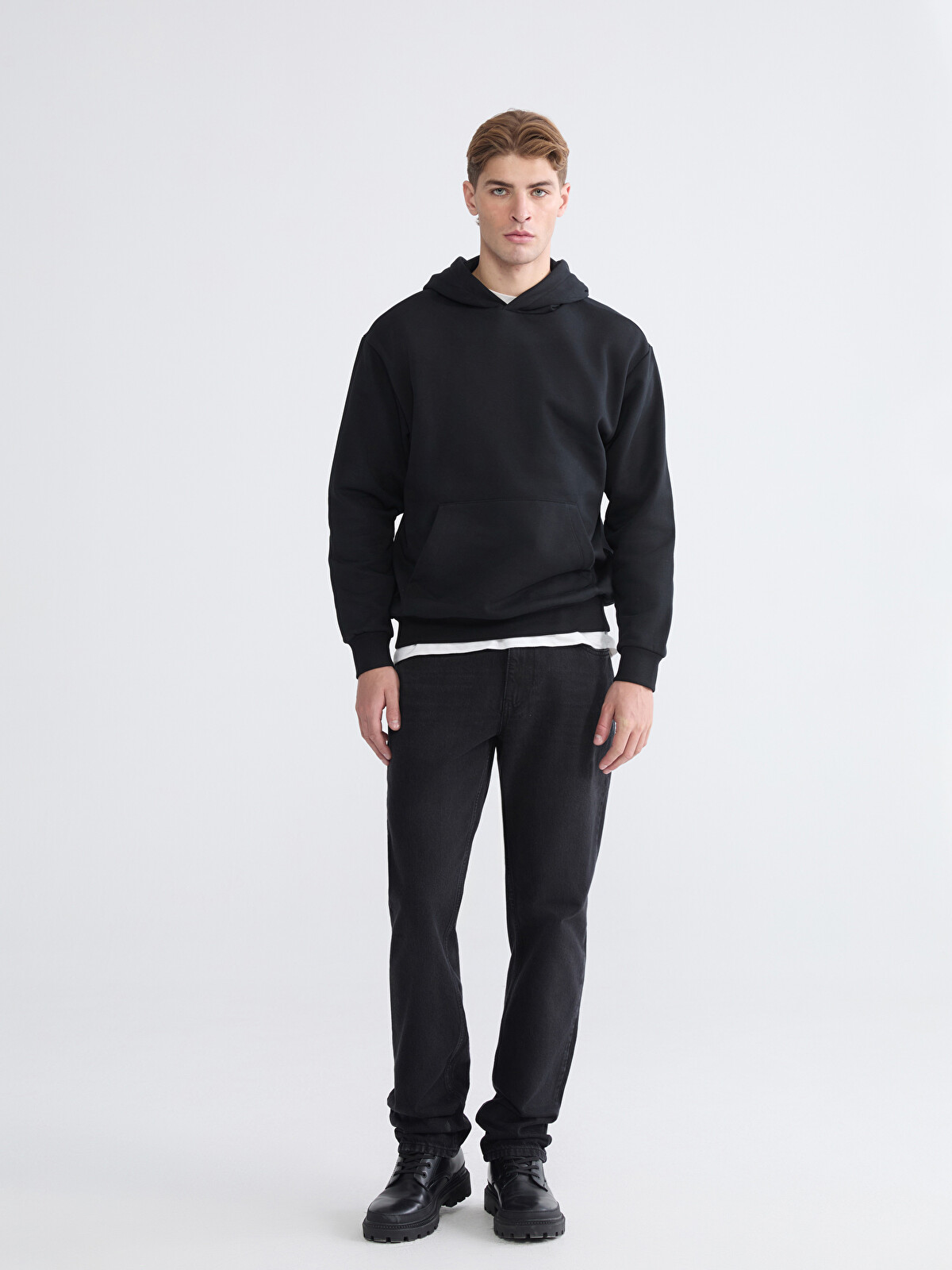 XSIDE Long Sleeve Men's Thick Hoodie - W5NF74Z8-CVL | LC Waikiki