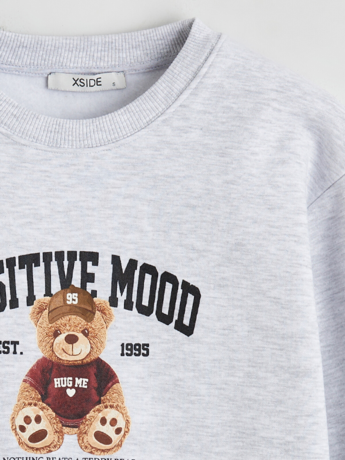XSIDE Teddy Bear Printed Oversize Women's Thick Sweatshirt