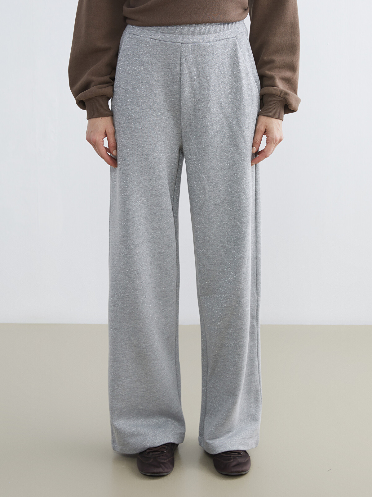 LCW EVERYDAY Elastic Waist Wide Leg Women's Sweatpants - W5NJ80Z8