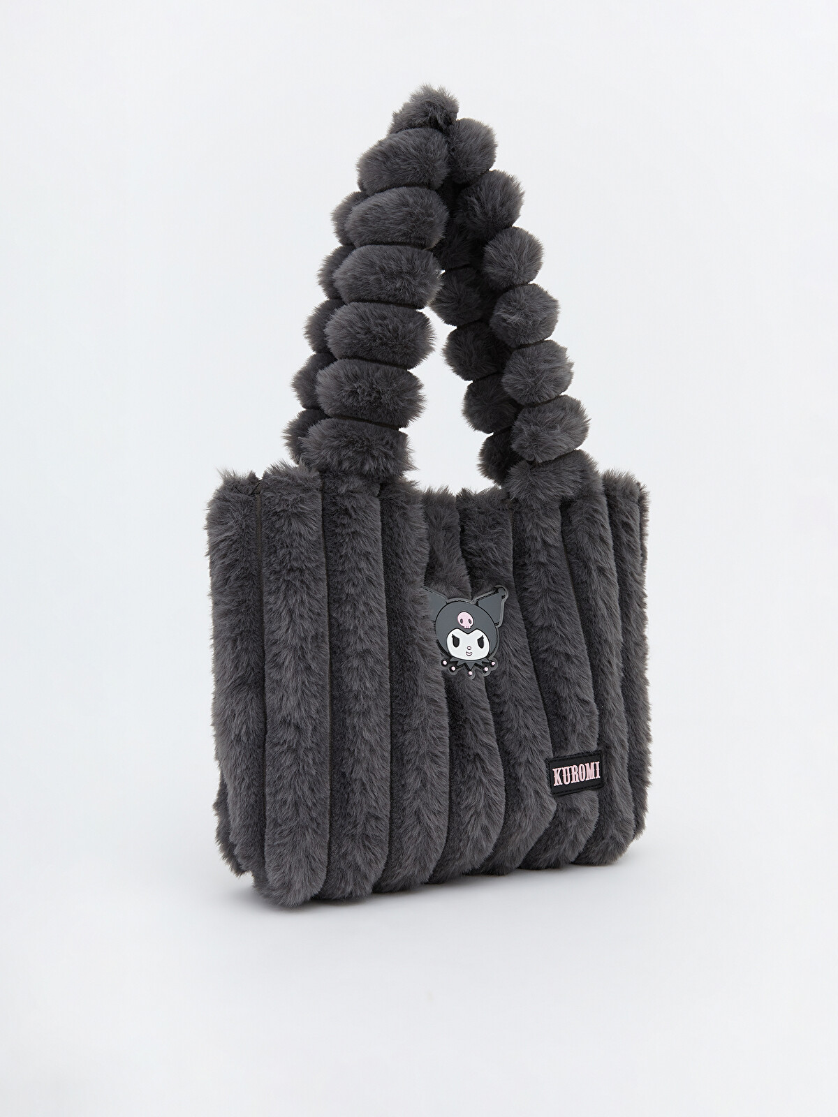 LCW ACCESSORIES Antrasit Kuromi Baskılı Kız Çocuk Pelüş Omuz