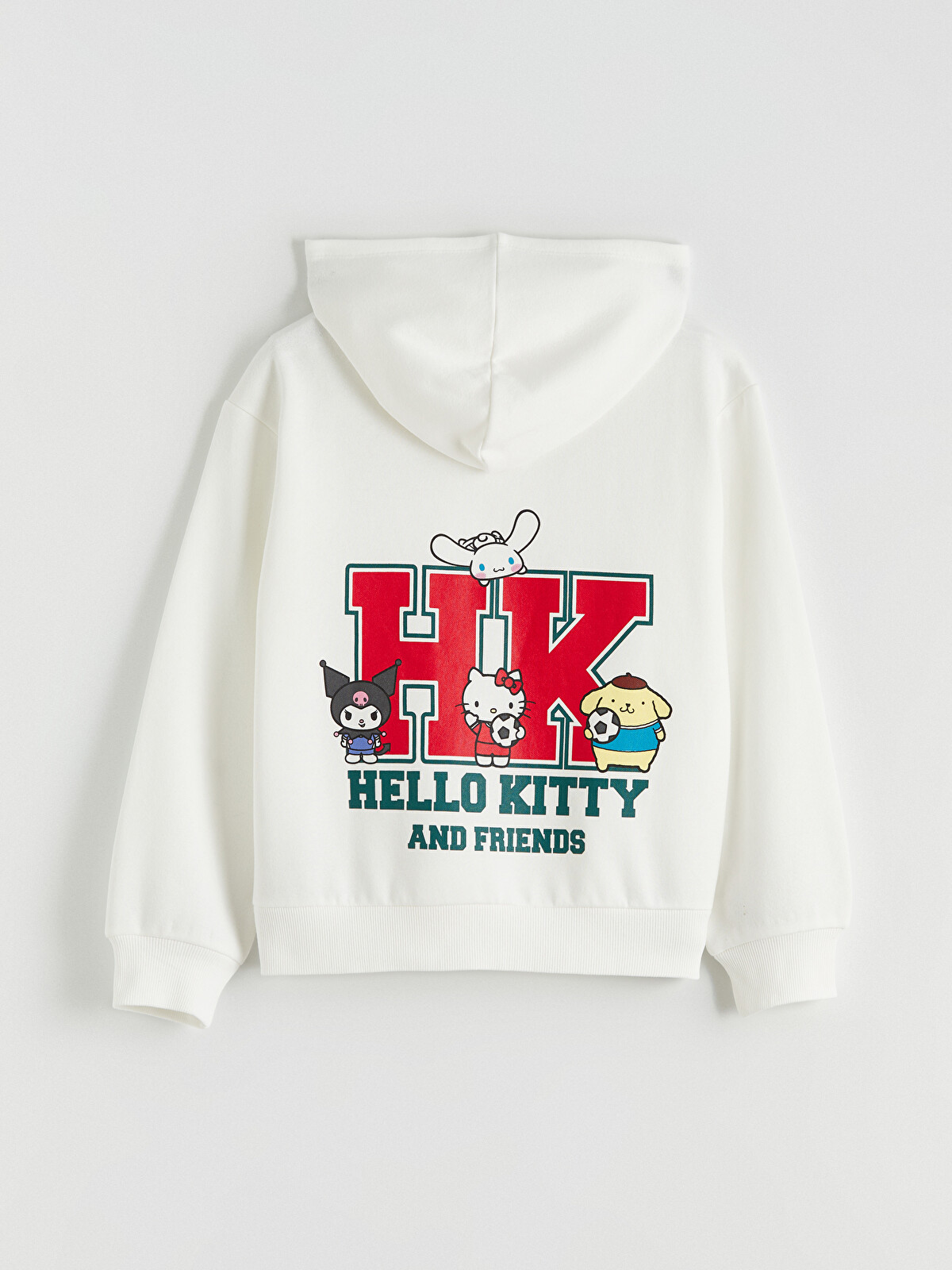 LCW Kids Hello Kitty Printed Girls' Thick Zippered Sweatshirt