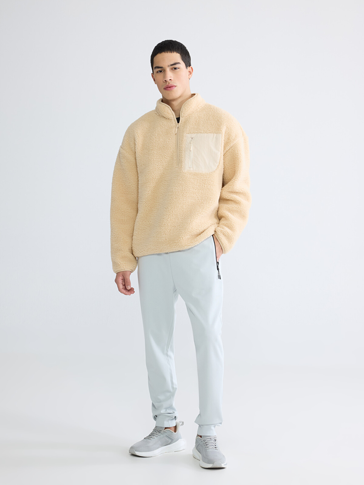 XSIDE ACTIVE Dik Yaka Pelüş Erkek Sweatshirt - W5NT60Z8-15U | LC