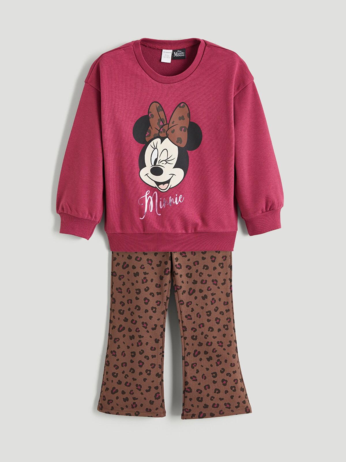 Lクリンminnie LCW Kids Minnie Mouse Printed Girls' Sweatshirt and Leggings