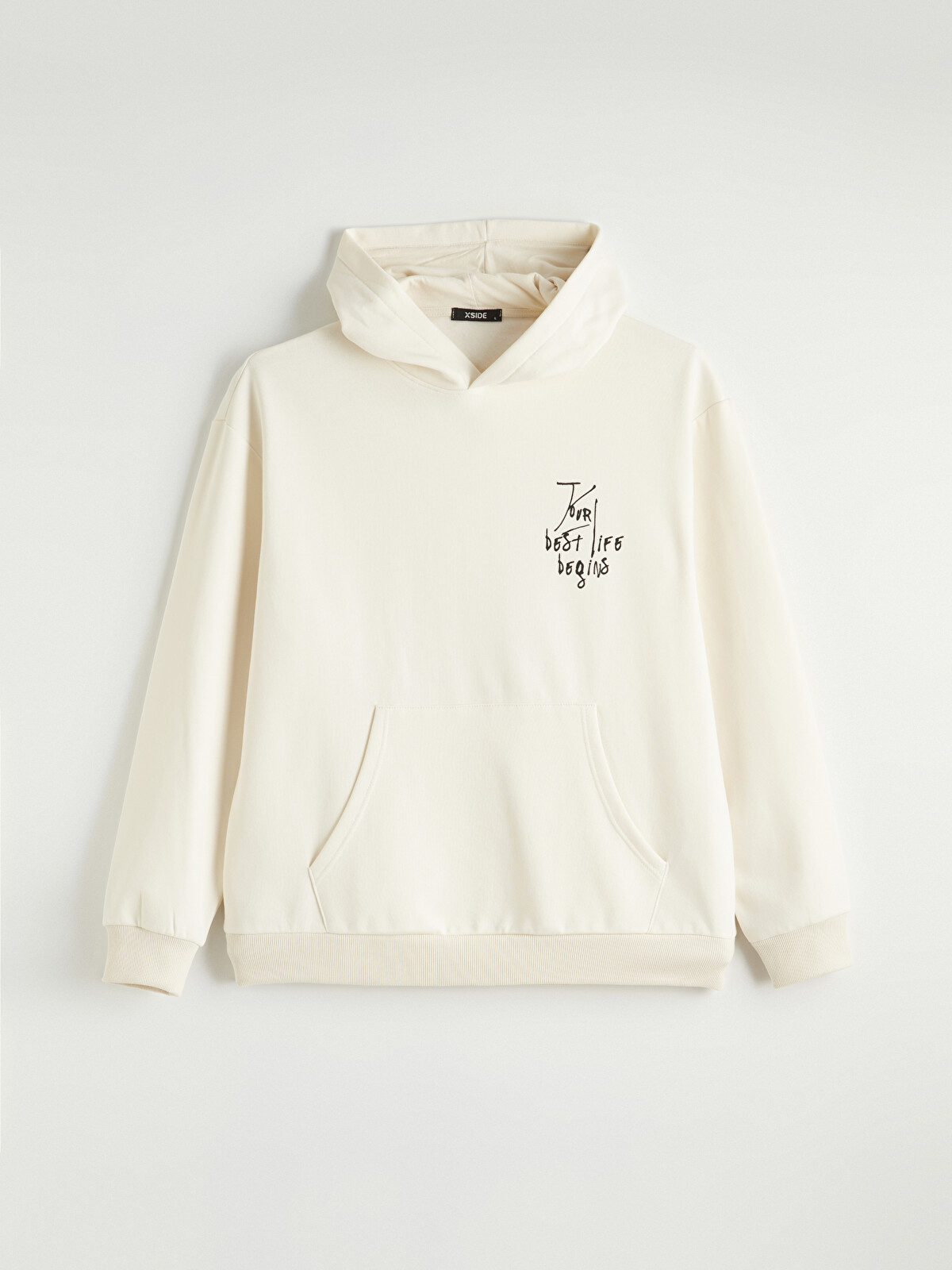 XSIDE Printed Men's Thick Hoodie - W5O371Z8-R9J | LC Waikiki