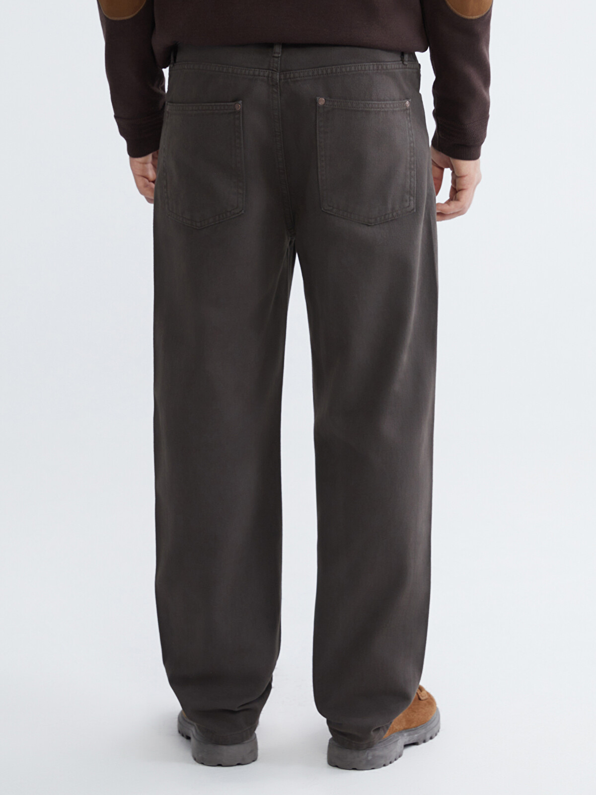 XSIDE Kahverengi Standart Kalıp Gabardin Erkek Pantolon - W5O605Z8