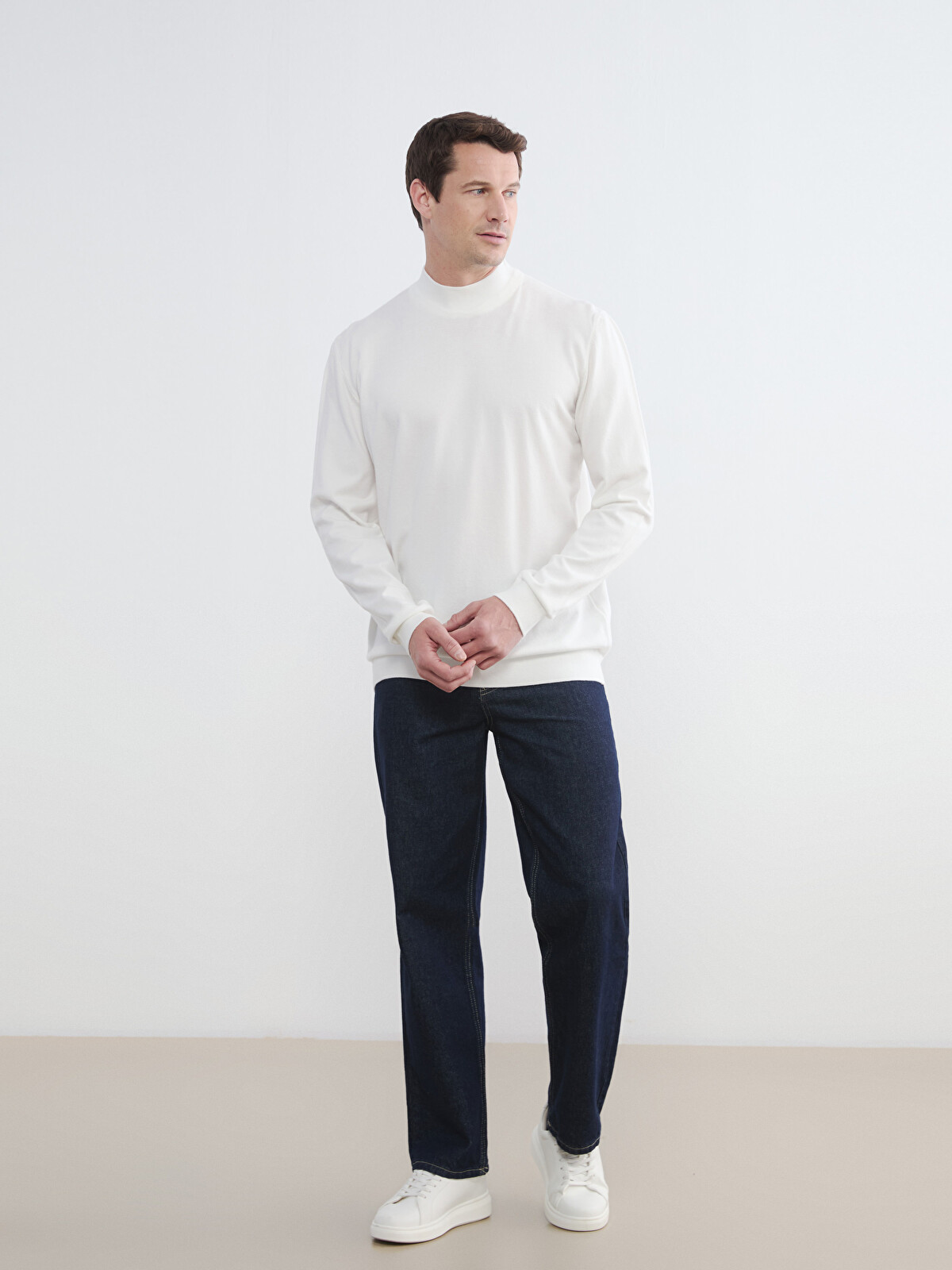 LCWAIKIKI Classic Men's Half Fisherman Ribbed Knit Sweater