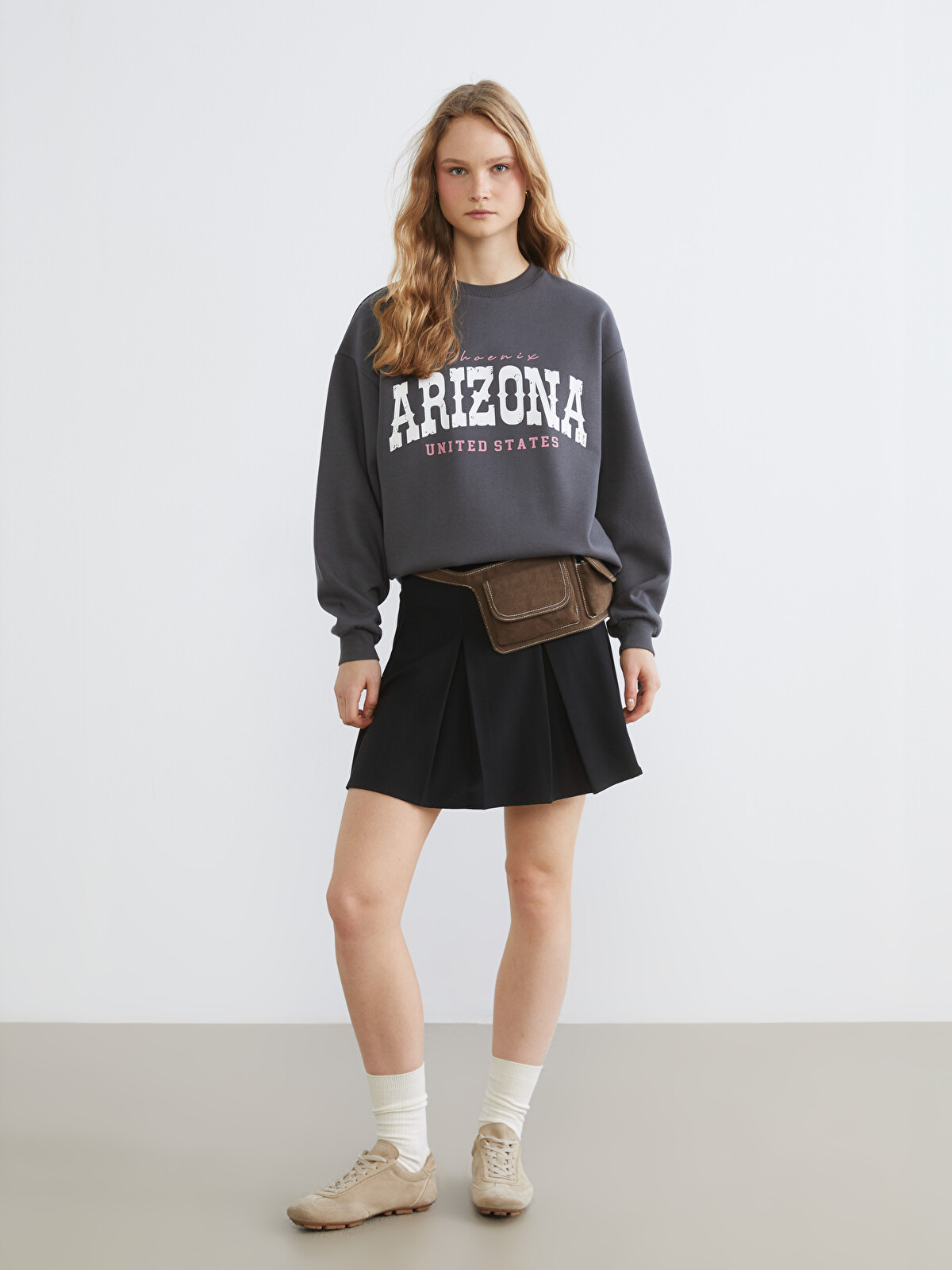 XSIDE Arizona Printed Oversize Women's Thick Sweatshirt - W5OA81Z8