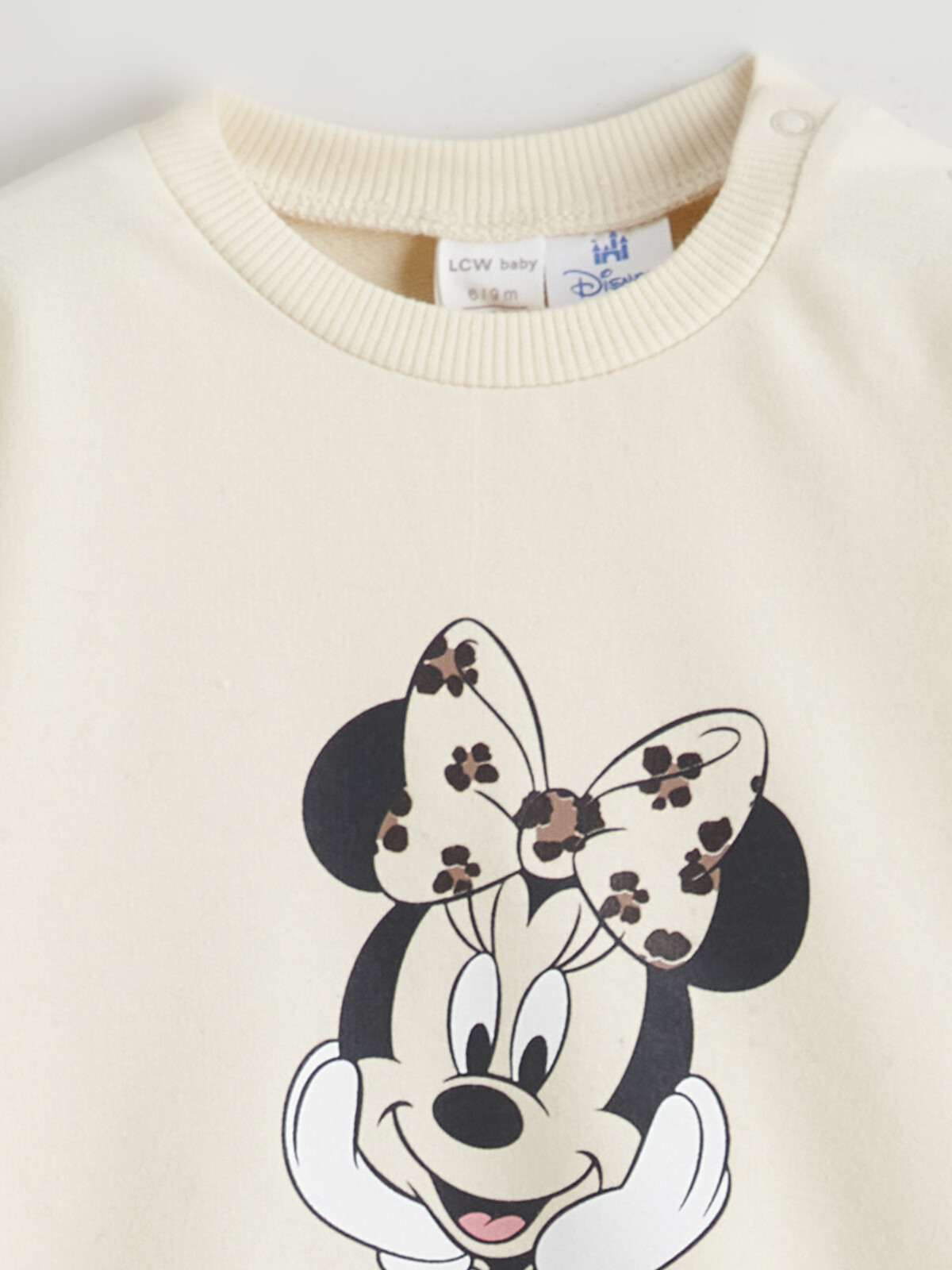 LCW baby Minnie Mouse Printed Baby Girls' Sweatshirt and Leggings