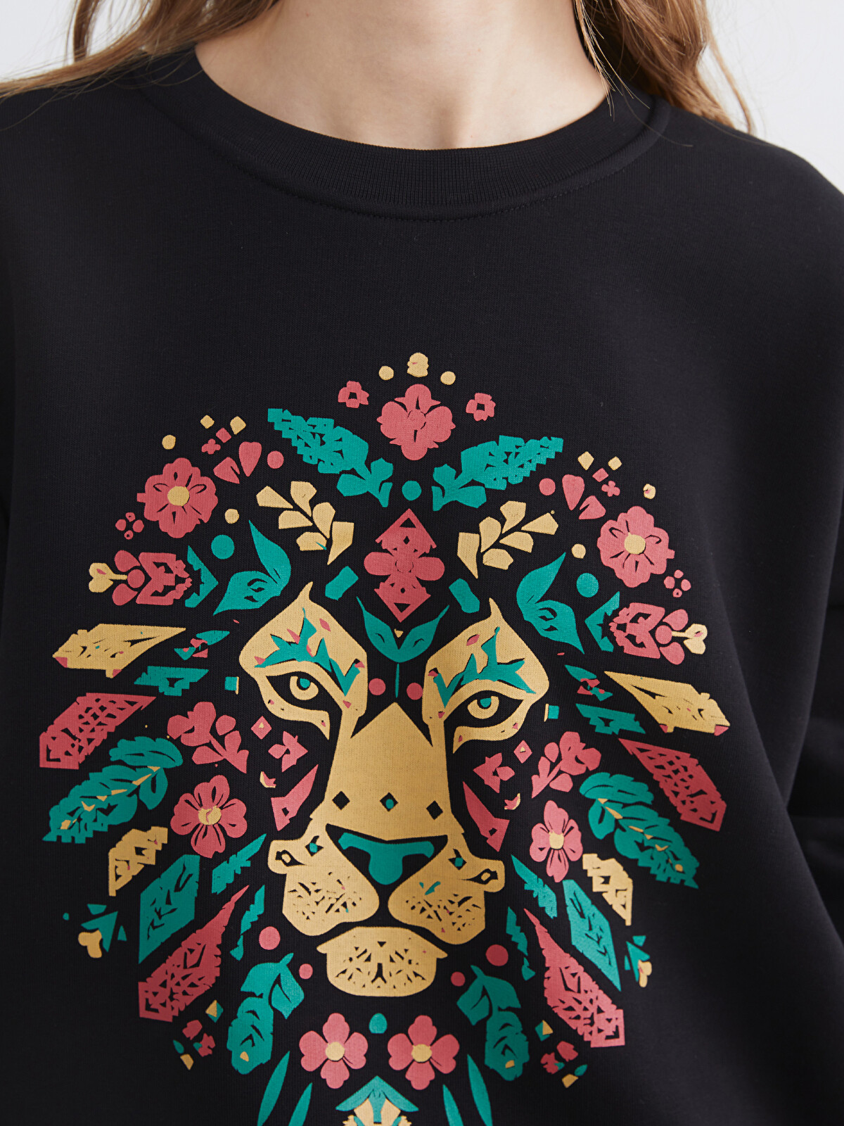 XSIDE Moroccan Print Oversized Women's Sweatshirt - W5OD53Z8-CVL