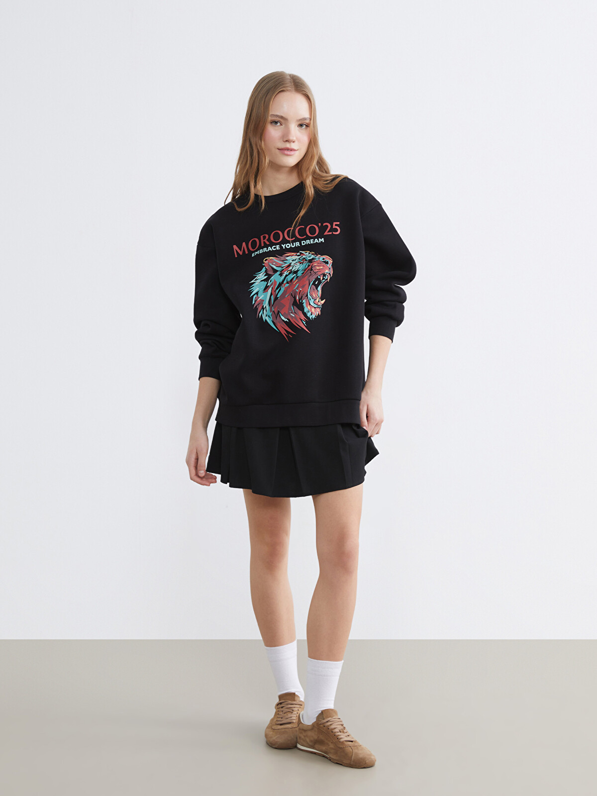 XSIDE Moroccan Print Oversized Women's Sweatshirt - W5OD54Z8-CVL