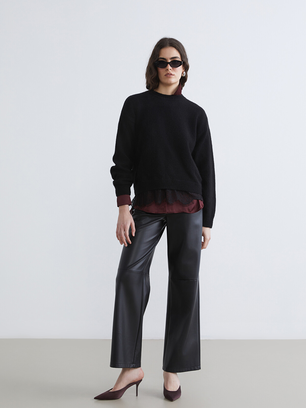 LCW Vision Elevate your style with our crew neck knit sweater