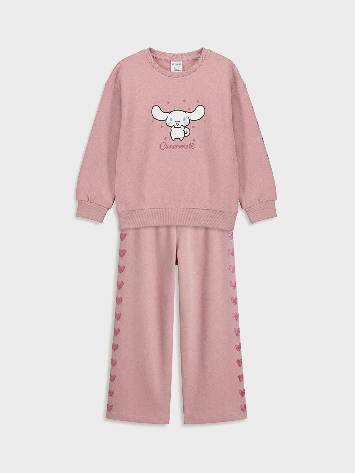 yooo　ガール LCW Kids Cinnamoroll Print Girl's Sweatshirt and Sweatpants