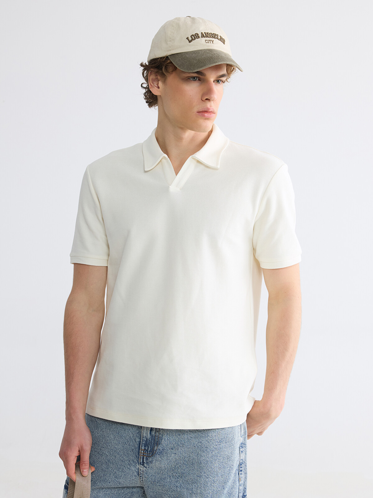 XSIDE Polo Collar Terry Fabric Men's T-shirt - S6S832Z8-FDJ | LC