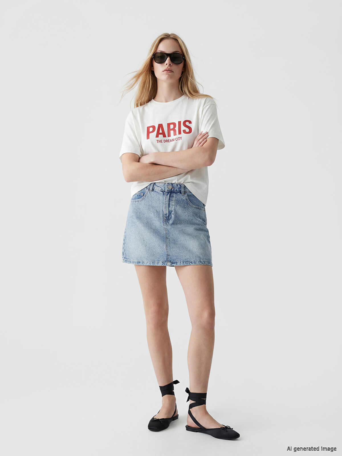 XSIDE Paris Printed Soft Touch Women's T-shirt - S6T240Z8-R9J | LC