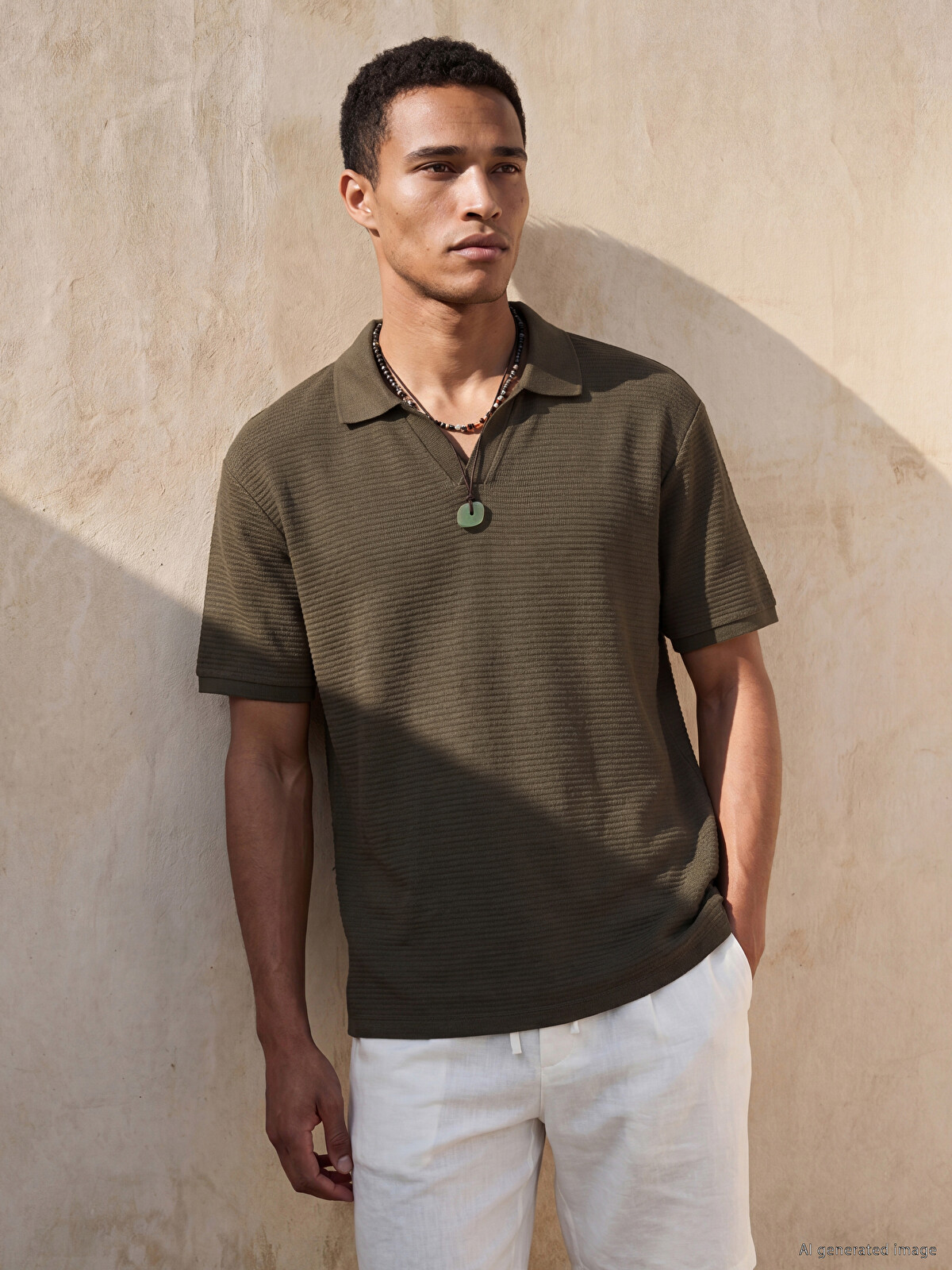 「RT-193446」 LCW Vision Kahverengi Polo Yaka Erkek Triko Tişört - S6T465Z8-HCW