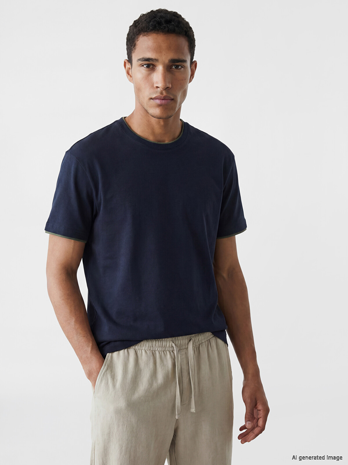 LCW Vision Crew Neck Men's T-shirt - S6T753Z8-RFH | LC Waikiki