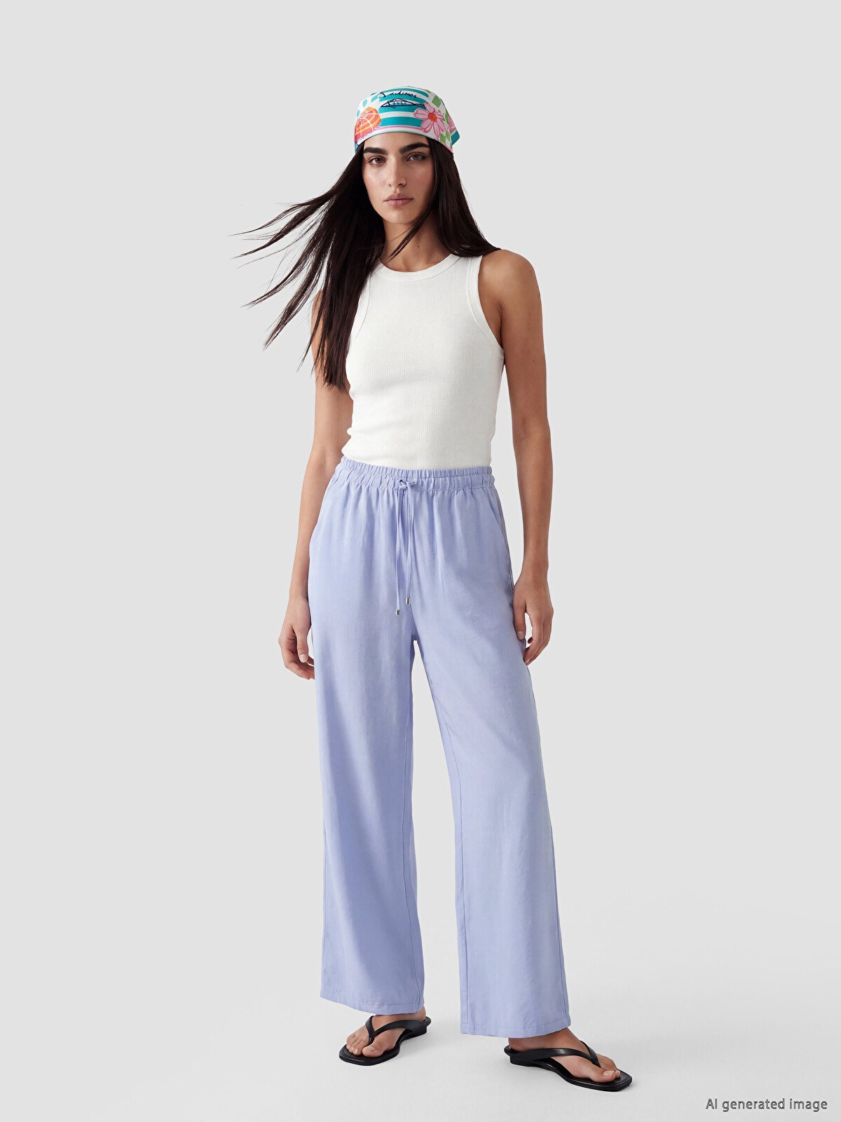 LCW Vision Elastic Waist Modal Blend Women's Trousers - S6T810Z8