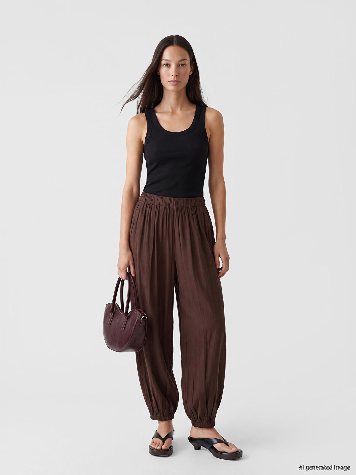 わらわら LCWAIKIKI Classic Beli Lastikli Kadın Jogger Pantolon - S6U217Z8