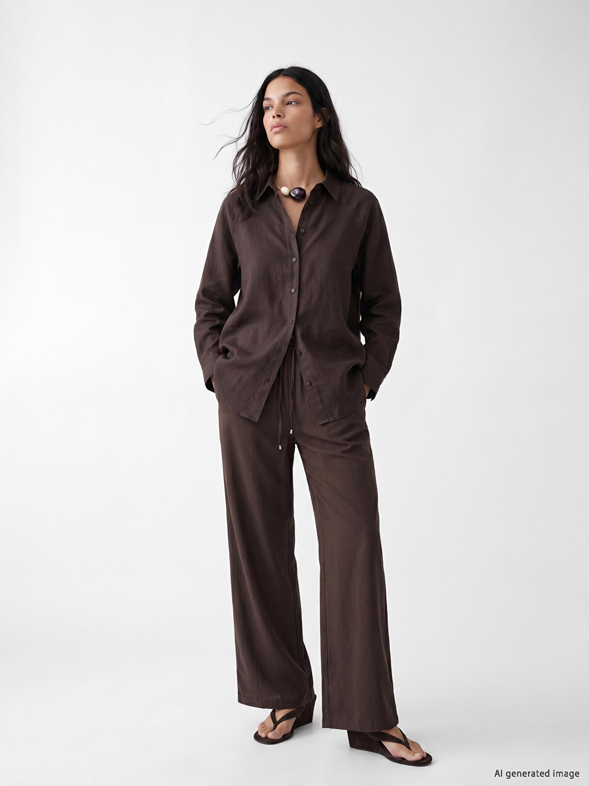 LCW Vision Pantaloni De Femei Cu Talie Elastică Din Amestec Modal