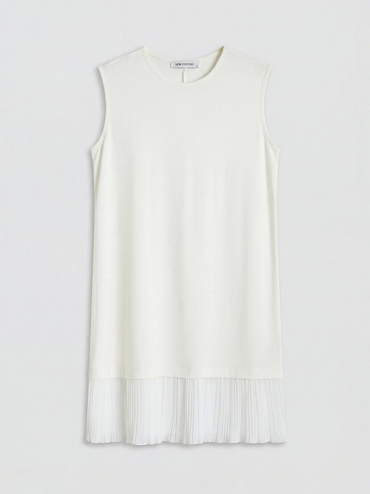 LCW EVERYDAY Crew Neck Pleated Women's Tunic - S6U625Z8-R9J | LC