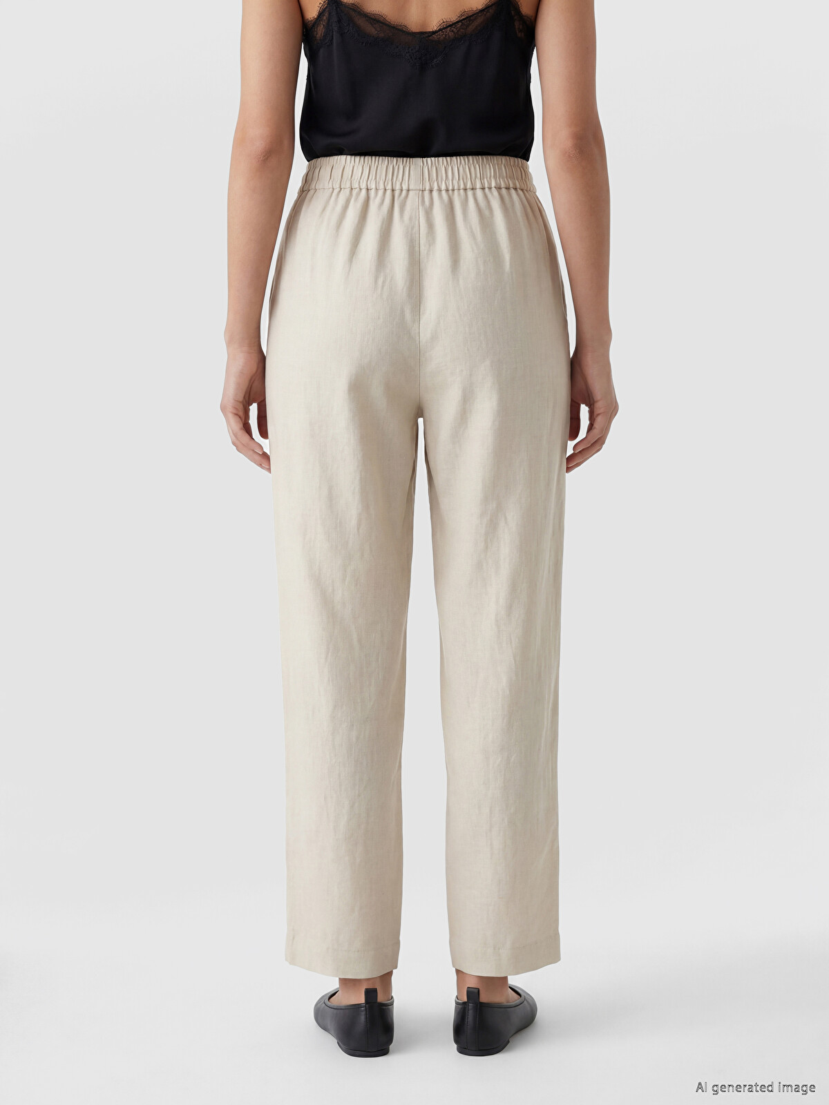 LCWAIKIKI Classic Pantaloni De Femei 100% In Talie Elastică